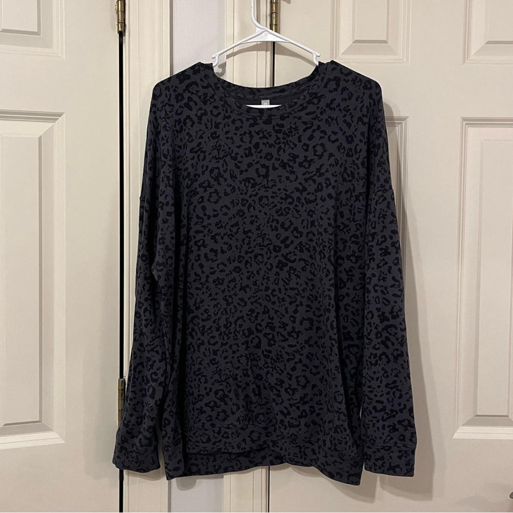 Athleta Pure Luxe Leopard Sweater